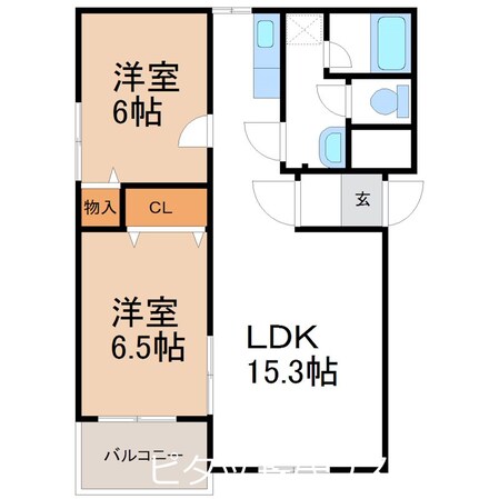 羽塚マンションの物件間取画像